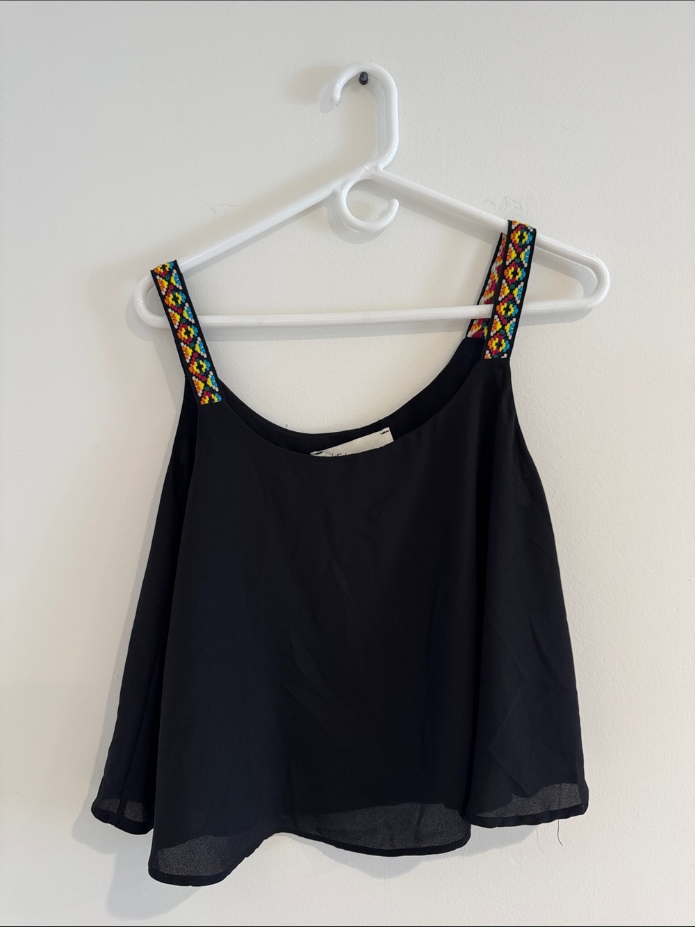 Vintage Havana sheer black cropped tank top Size Medium